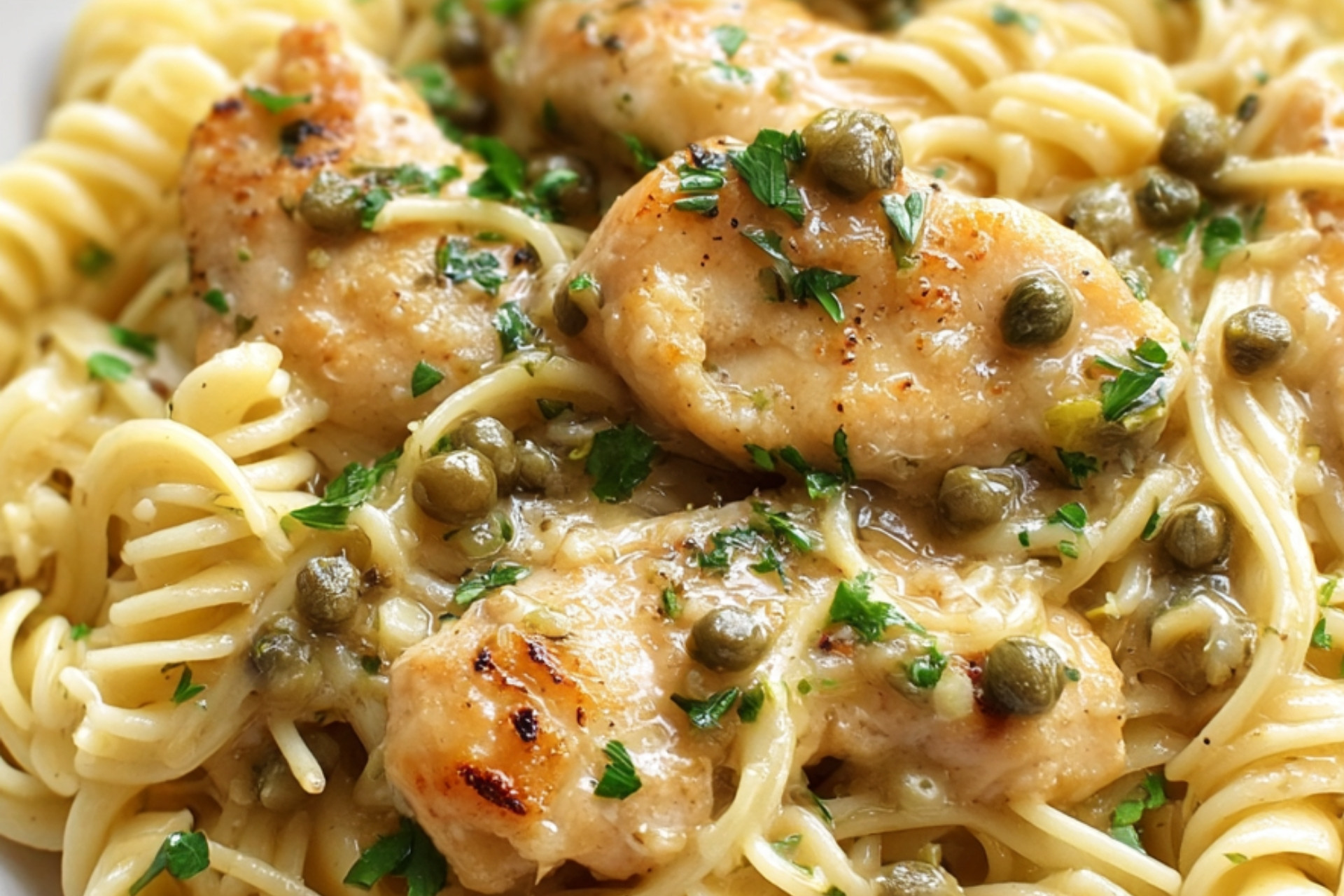 Chicken Piccata Pasta Easy Dinner Recipe
