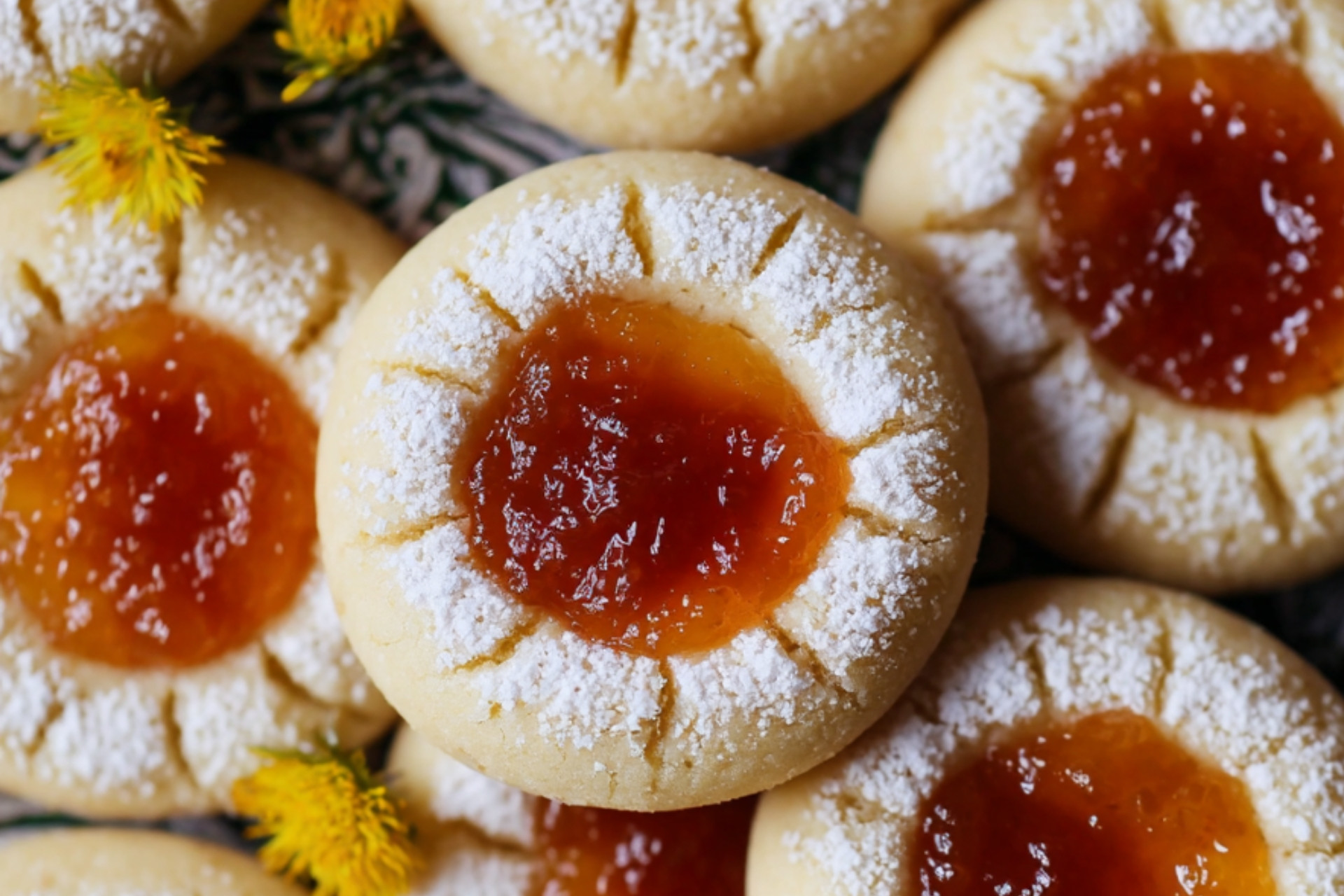 Dandelion Thumbprint Cookies Easy Spring Recipe