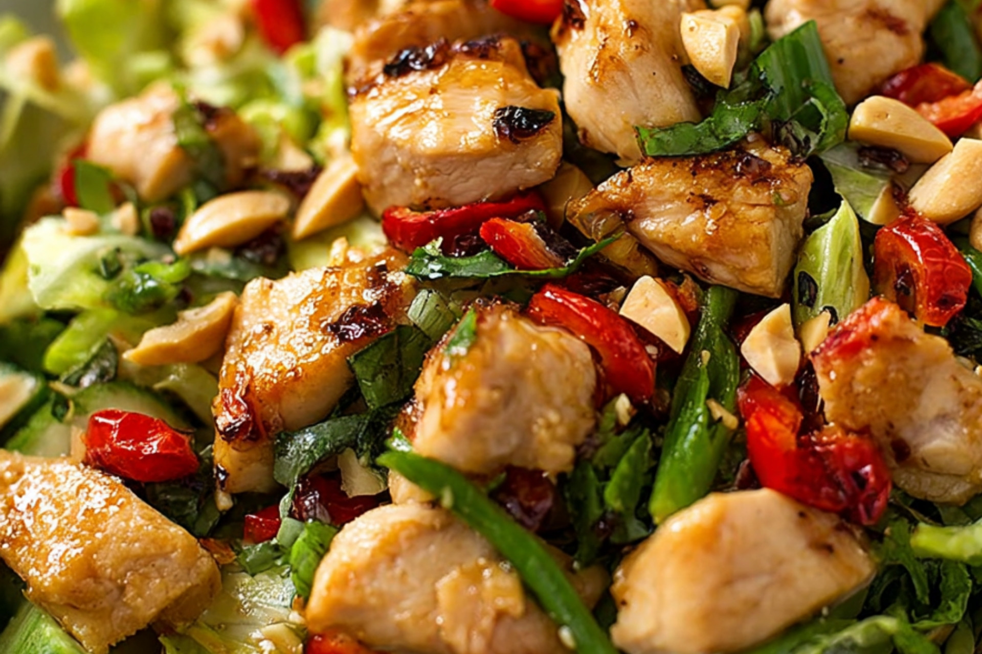 Kung Pao Chicken Salad Easy Recipe
