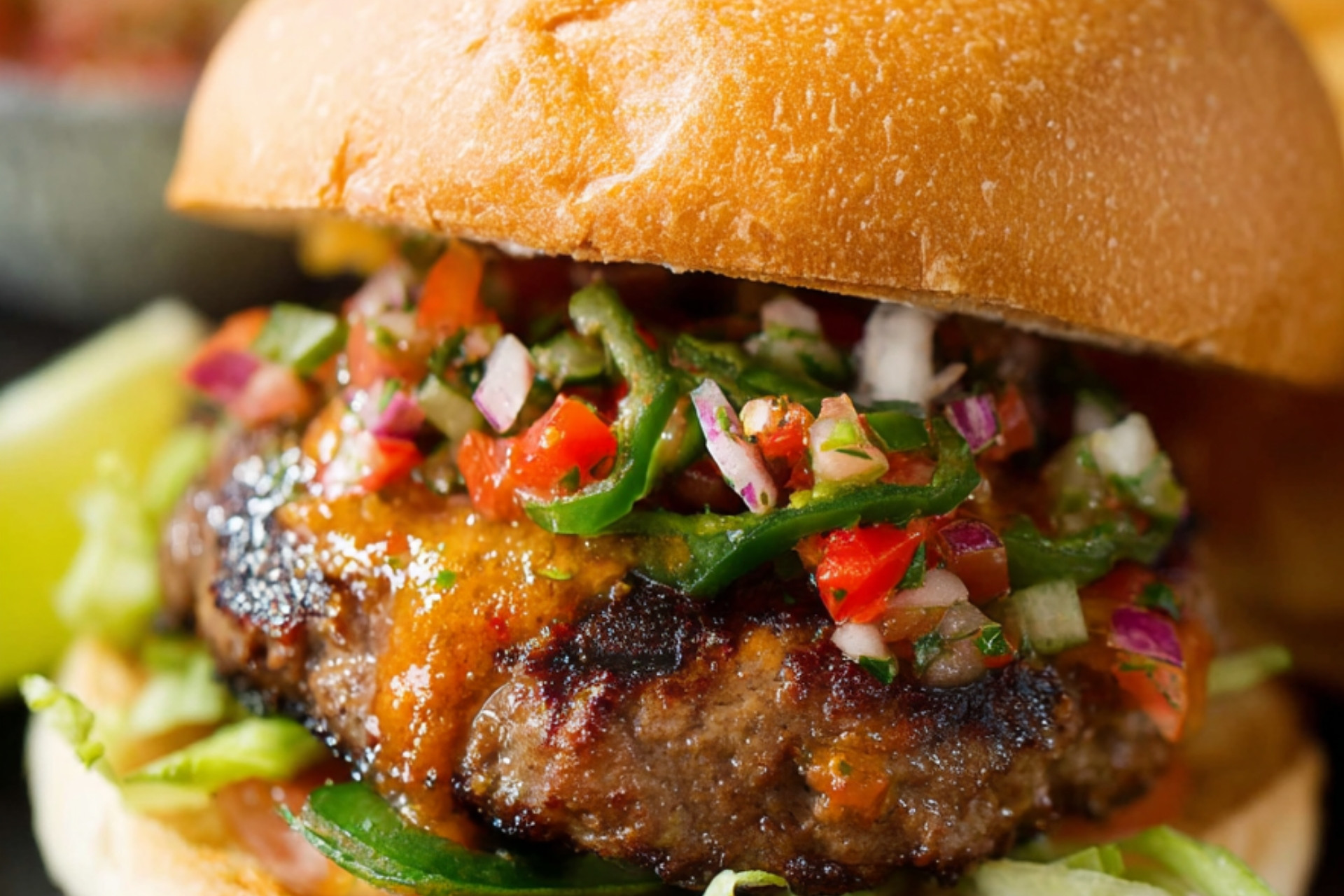 Spicy Mexican Beef Burger Recipe for Grilling